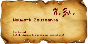 Neumark Zsuzsanna névjegykártya
